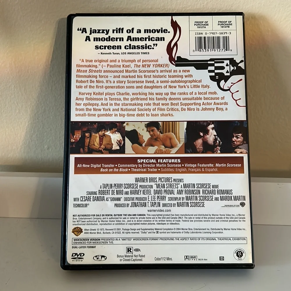 4/$20 MEAN STREETS dvd - Picture 4 of 4